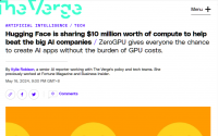 世界最大开源 AI 社区 Hugging Face 免费提供 1000 万美元共享 GPU，助力小企业对抗大公司